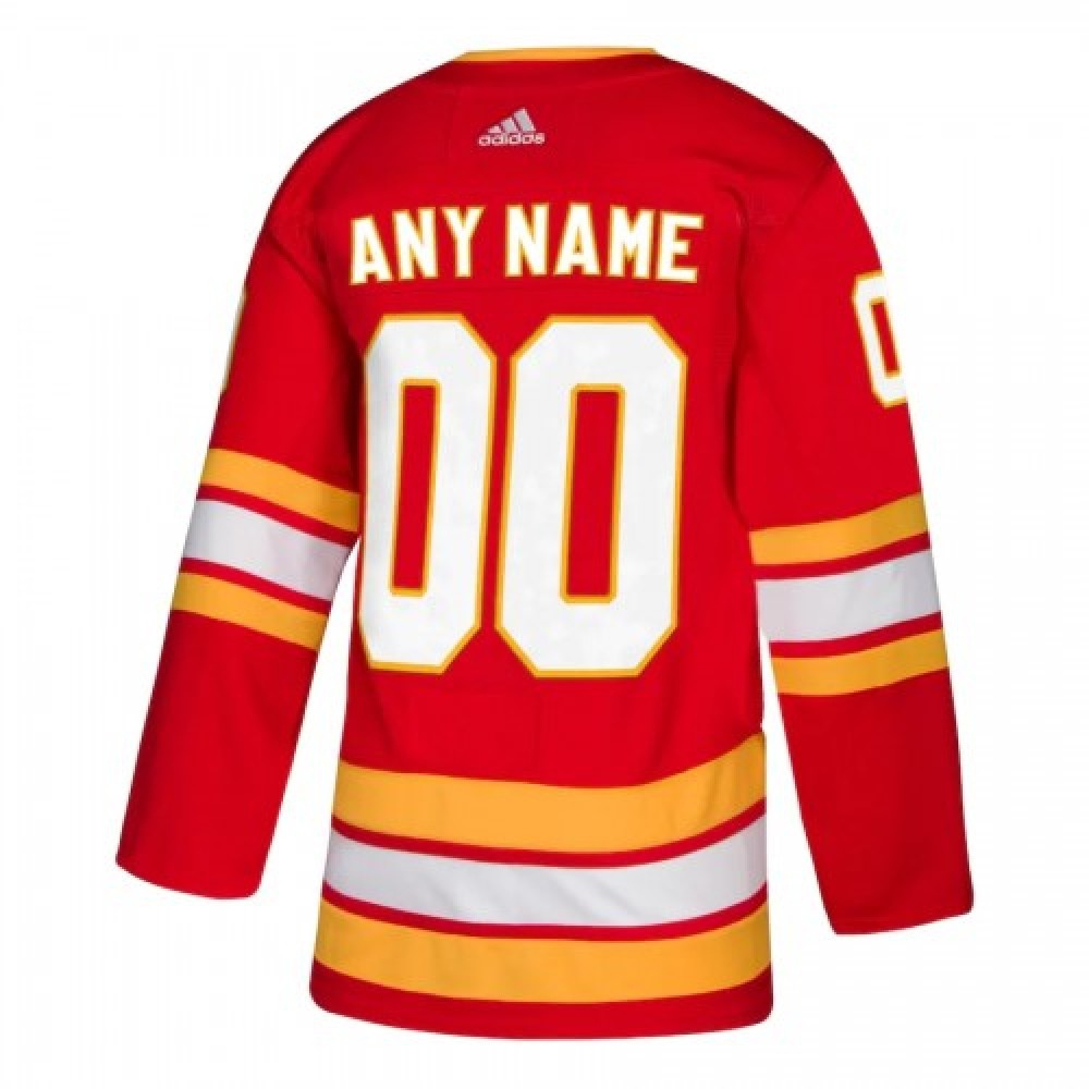 Men's Calgary Flames adidas Red Alternate Authentic Custom Jersey-Pro Kit Vault | Brand New 26/27 Sports Jerseys